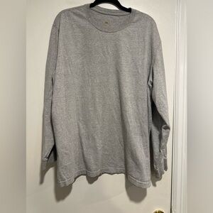 Carhartt Mens Heavyweight Gray Long Sleeve Loose Fit Shirt Spell Out Left Arm.